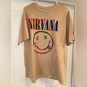 NIRVANA Tan & Colorful Tshirt